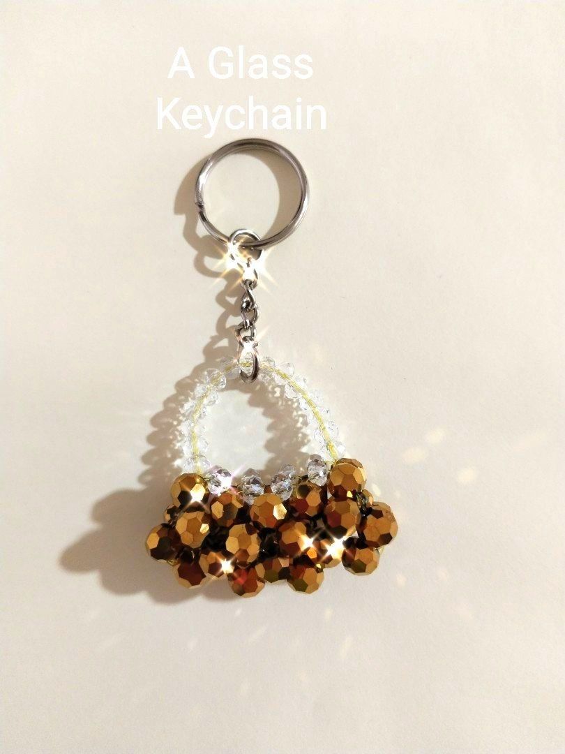 Glass clearance picture keychain