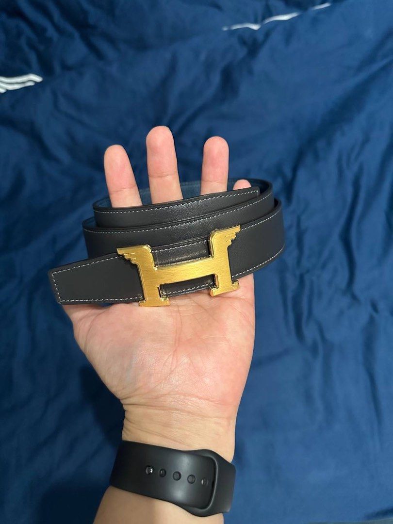 Hermes belt discount gold buckle