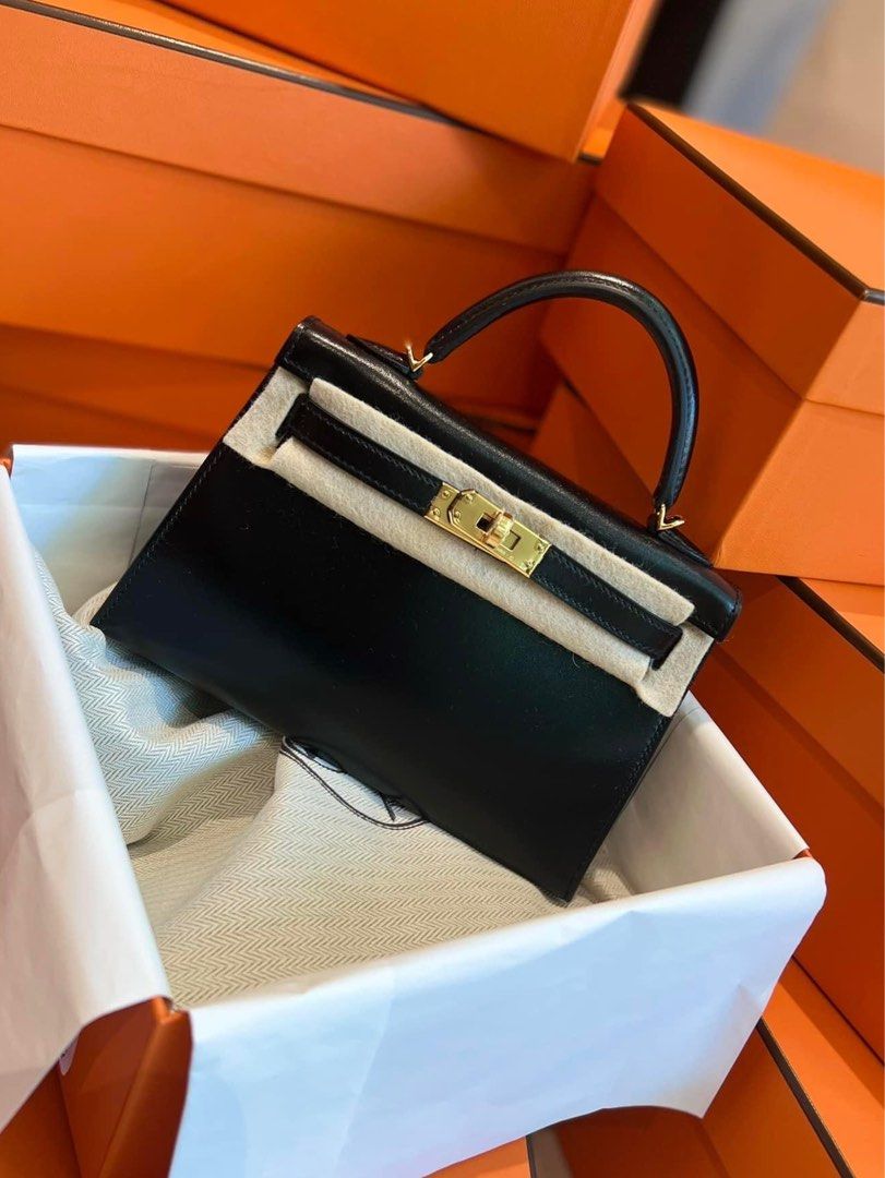 HERMES Box Mini Kelly Sellier 20 Black 1295263