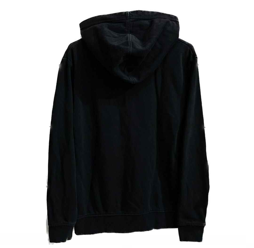 H M Basic Black Hoodie No Drawstring Pullover Classic Blank Plain Kids Youth adult size XS Small