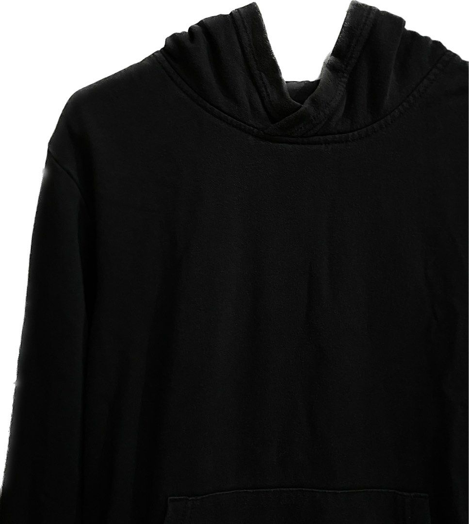 Black hoodie no drawstring online