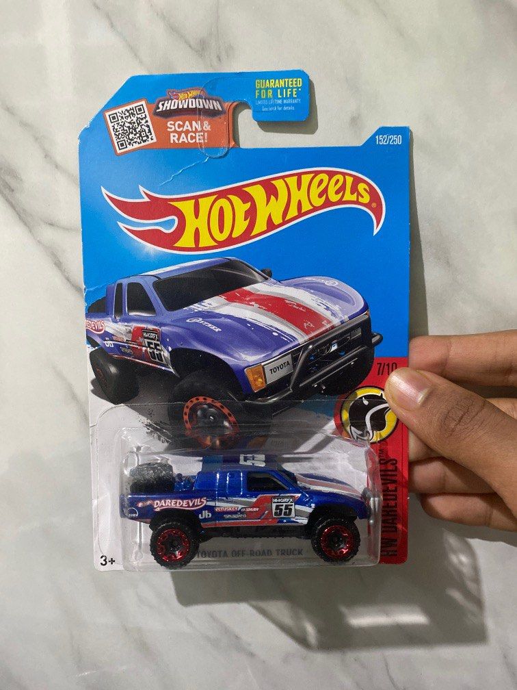 Hot Wheels Daredevil Series Toyota OffRoad Truck blue, Hobbies & Toys