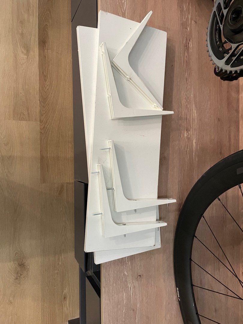 Ikea Burhult 59x20cm and ekby wall shelf bracket, Furniture & Home