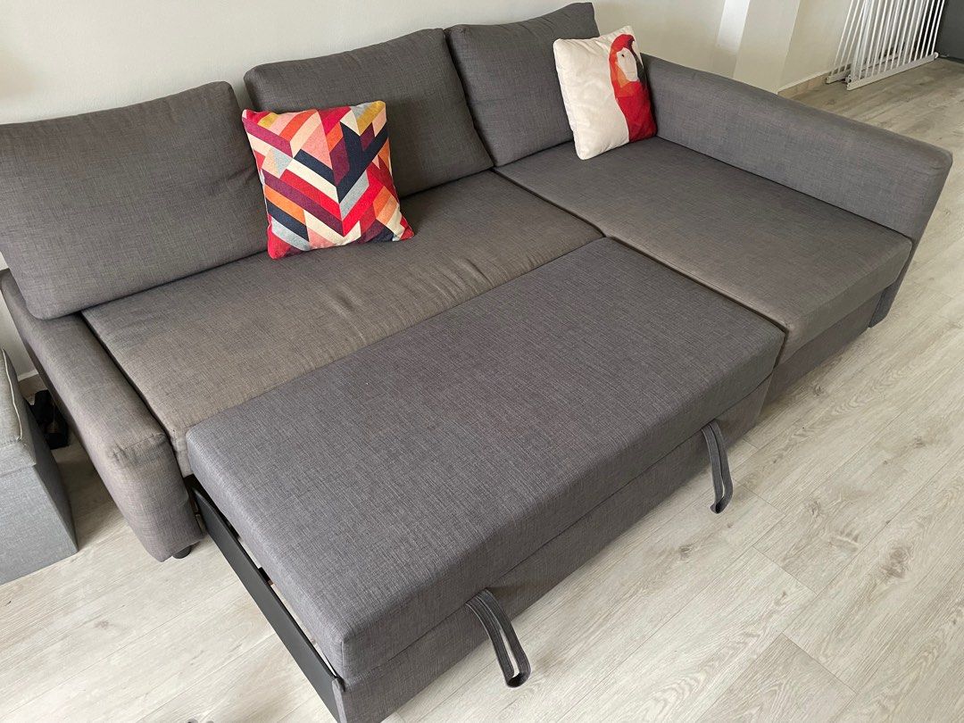 IKEA L Shape Sofa Bed Freiheten, Furniture & Home Living, Furniture