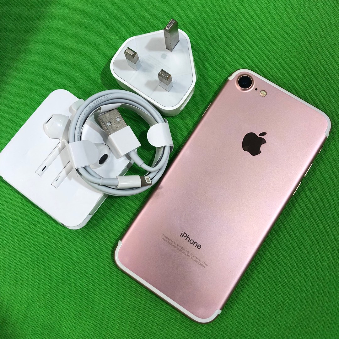 iPhone 7 128GB Rose Gold / 100% Battery Health, 手提電話, 手機