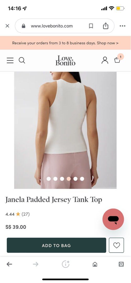 Janela Padded Jersey Tank Top