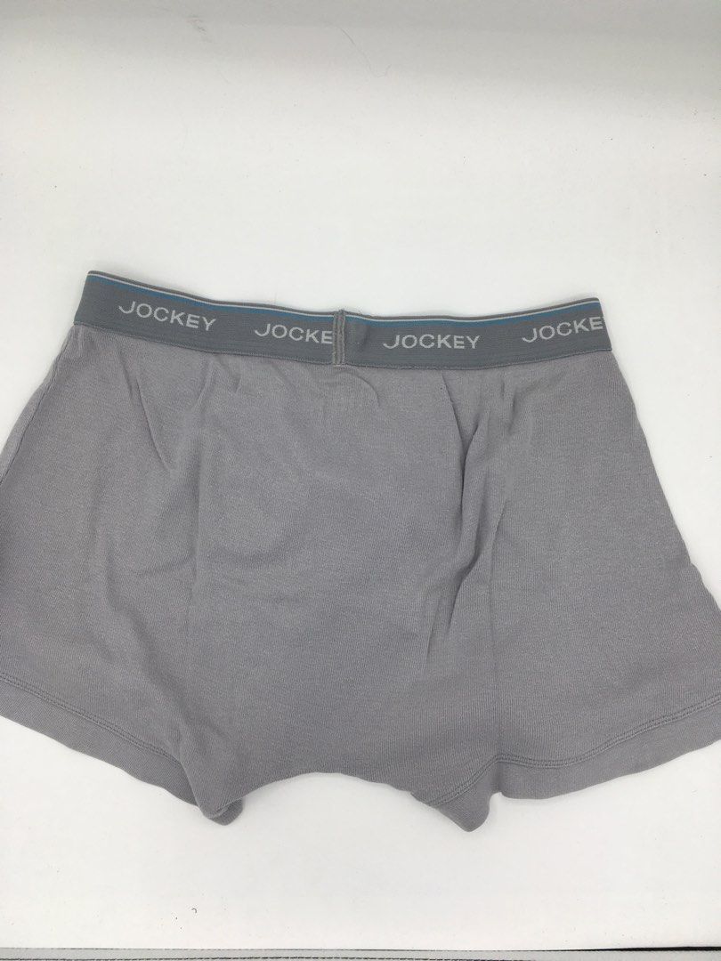 Jockey life boxer brief 100% cotton small gray, Men's Fashion