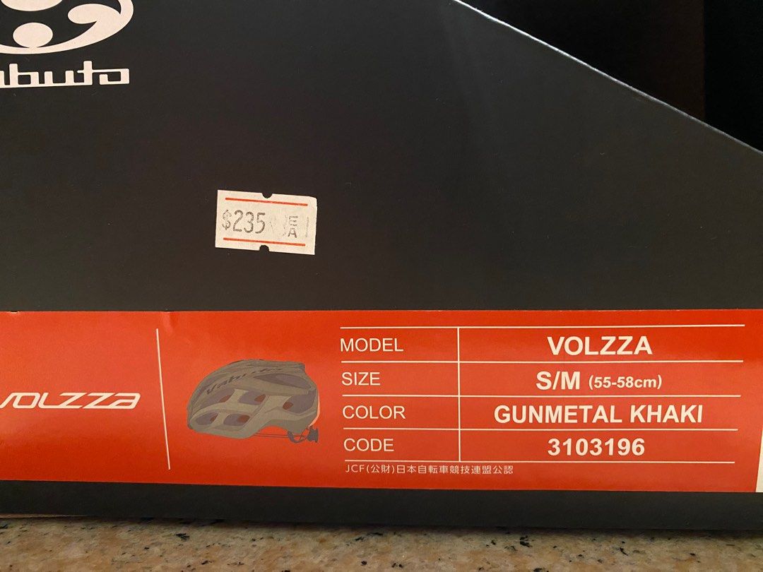 Casco Bici OGK KABUTO VOLZZA Nero/Rosso Taglia L/XL (59-61 Cm) Certificato JCF