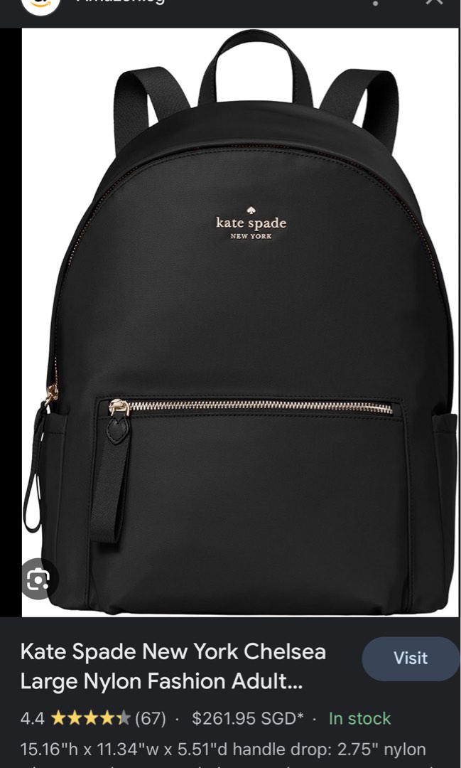  Kate Spade New York Chelsea Medium Nylon Backpack, Black :  Clothing, Shoes & Jewelry