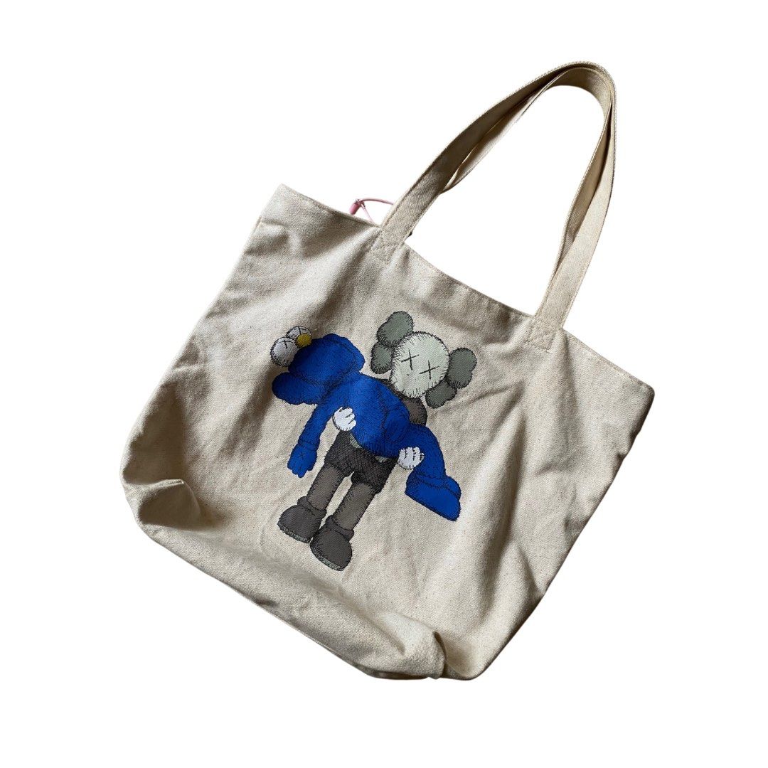 Kaws x uniqlo tote bag Women s Fashion Bags Wallets Tote Bags