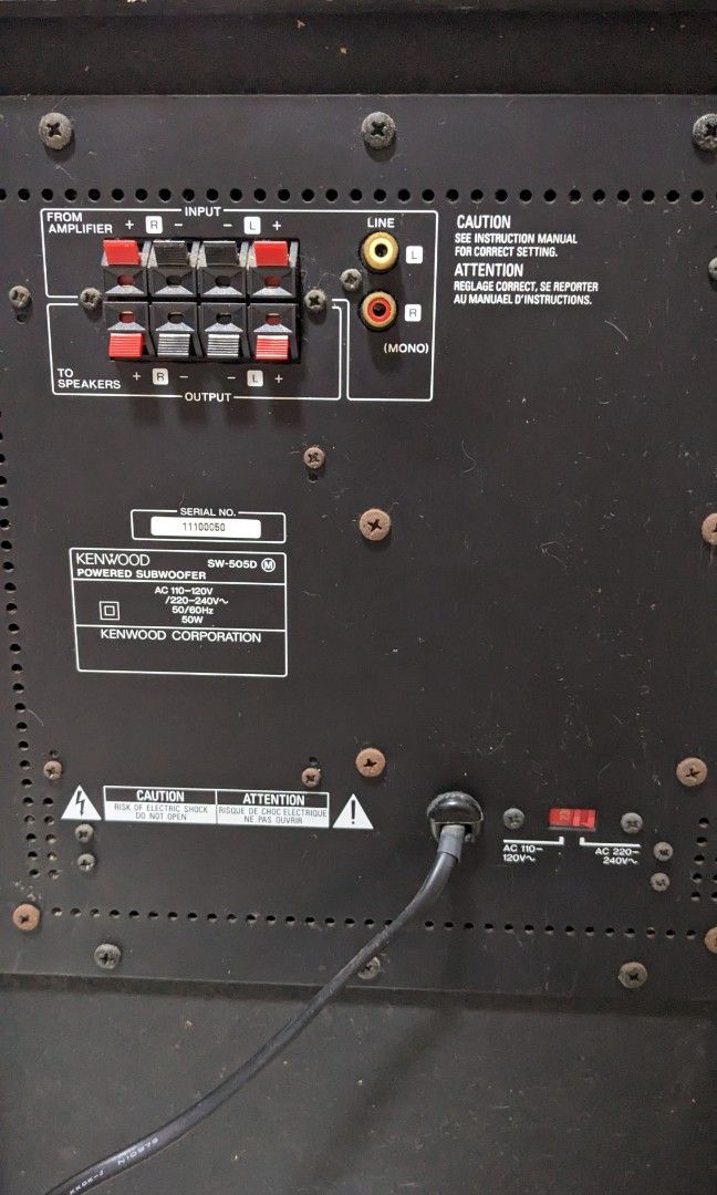 Kenwood Subwoofer SW505D, Audio, Soundbars, Speakers & Amplifiers on Carousell