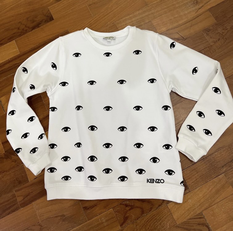 Girls white kenzo jumper outlet