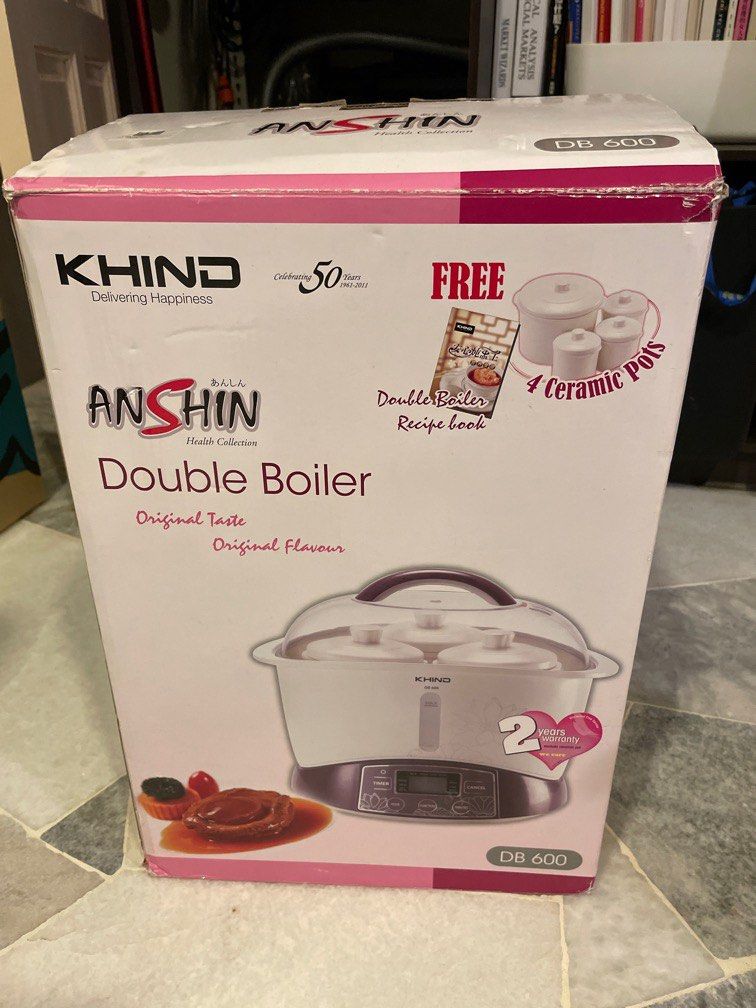 Khind double boiler DB600, Furniture & Home Living, Kitchenware