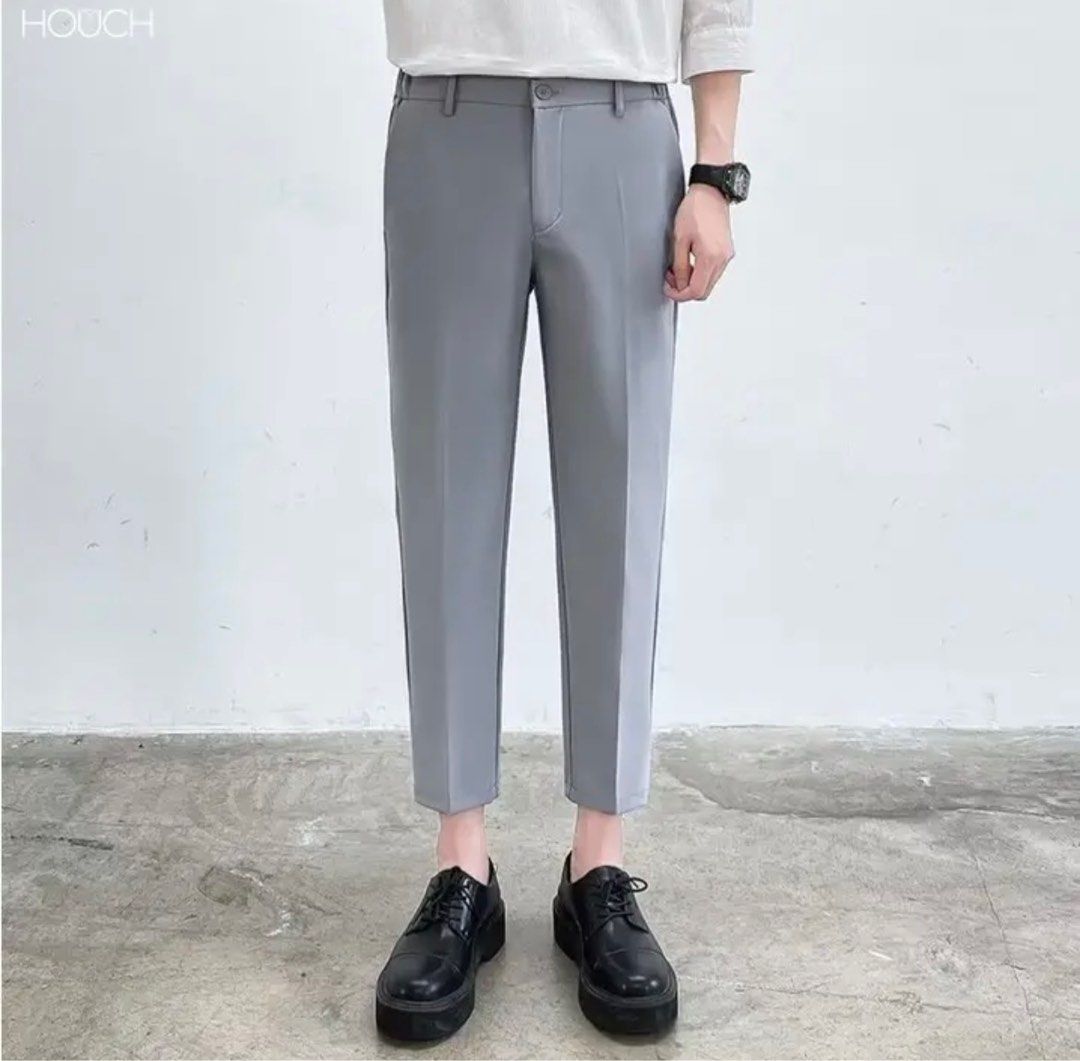 High Quality Trouser Pants for Men Above Ankle Korean Fashion