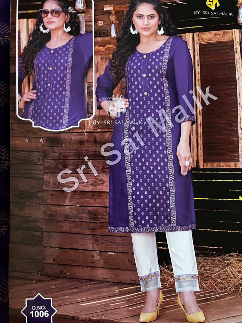 Kurta kurti set with pants punjabi suit no dupatta shawl Women s