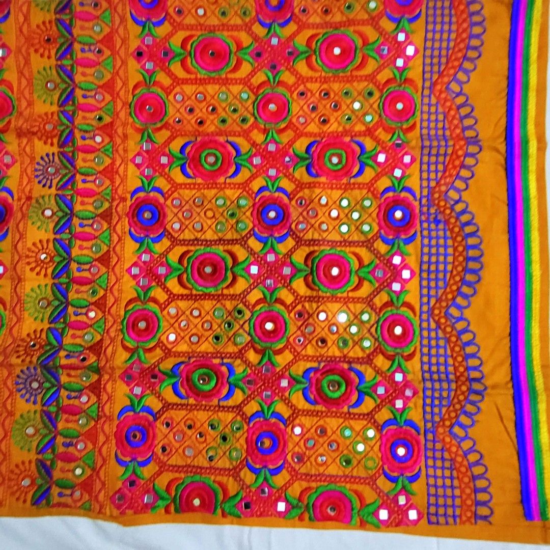 Kurti ethnic full embroidery work Indian gujrati Women s
