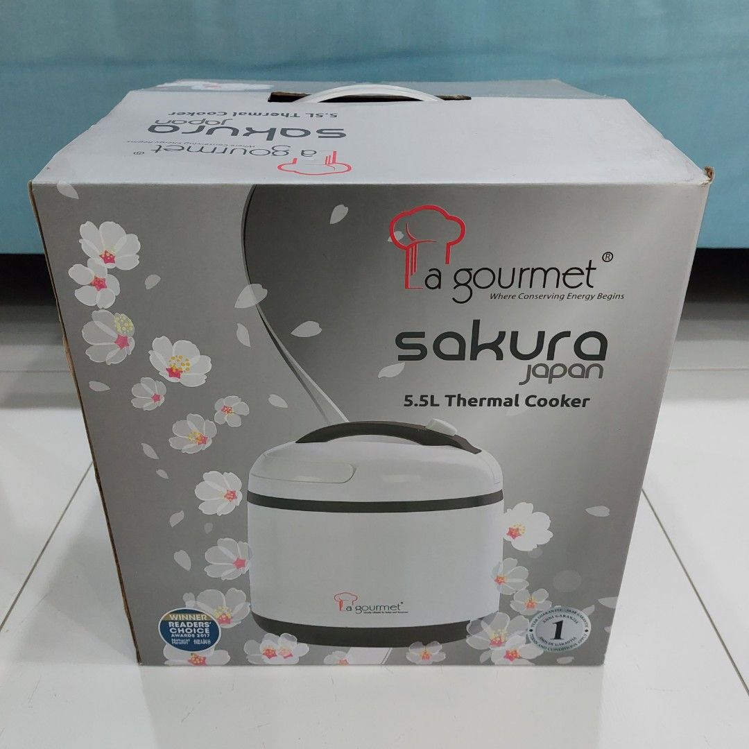 La gourmet Sakura 5.5L Thermal Cooker Furniture Home Living Kitchenware Tableware Cookware Accessories on Carousell