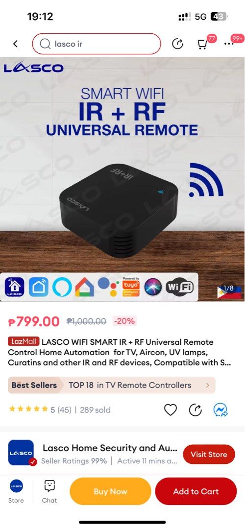 Lasco IR smart remote, Computers & Tech, Office & Business Technology