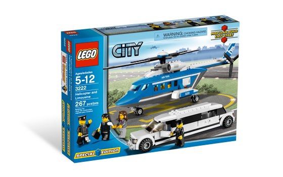 Lego helicopter shop and limousine