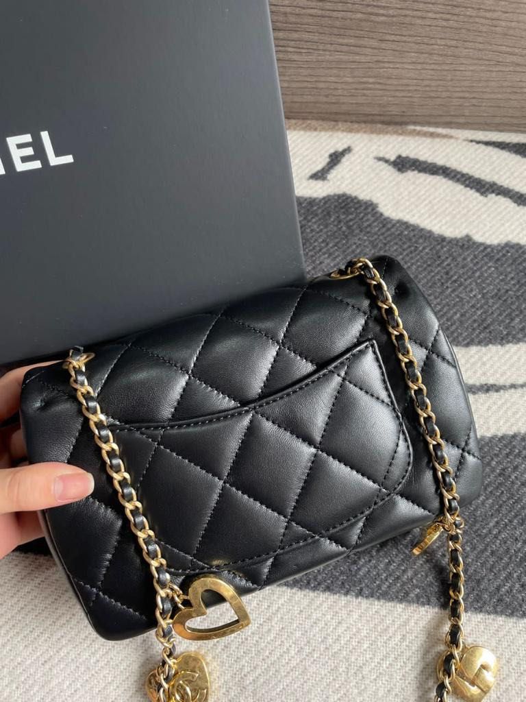 Authentic Chanel Pearl Logo Strap Small Flap Bag AS1436, Luxury, Bags &  Wallets on Carousell