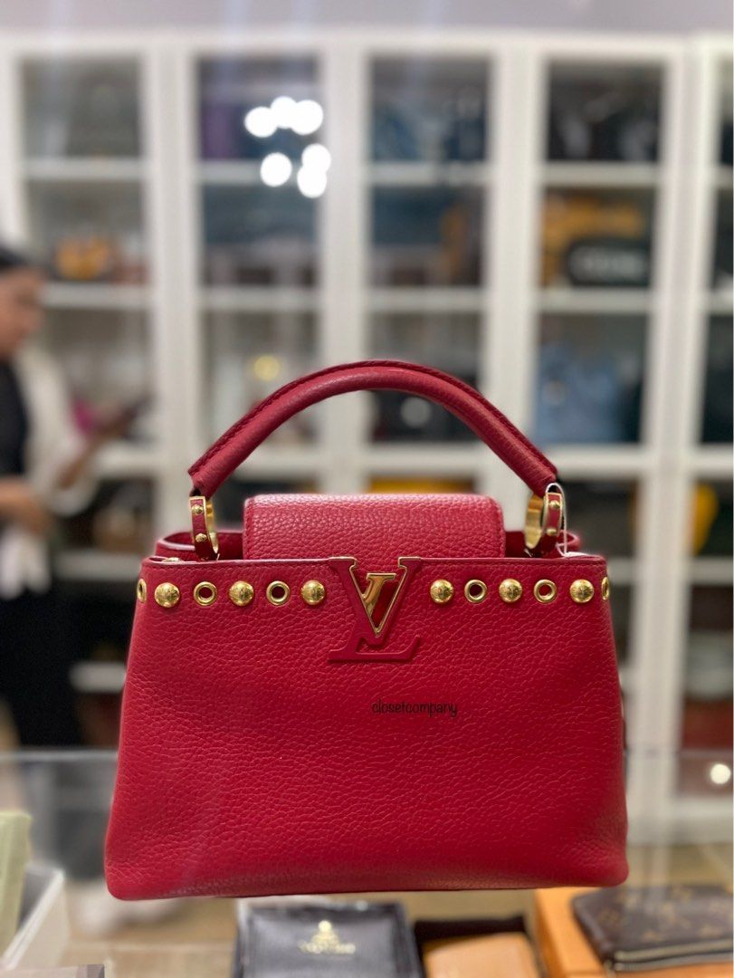 Louis Vuitton Red Taurillon Leather Capucines PM Bag Louis Vuitton