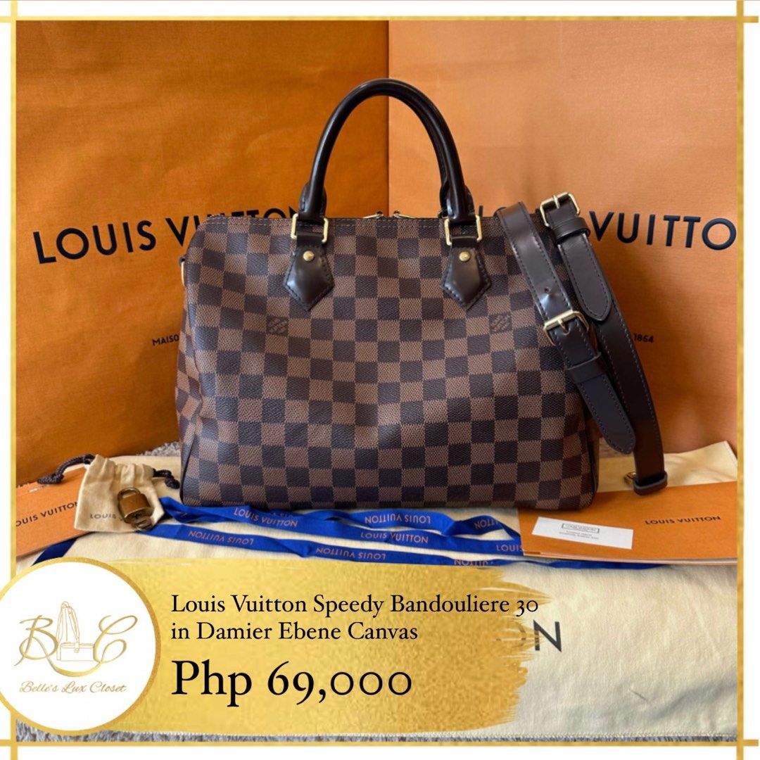 Louis Vuitton Speedy B 25 Damier Ebene, Luxury, Bags & Wallets on Carousell