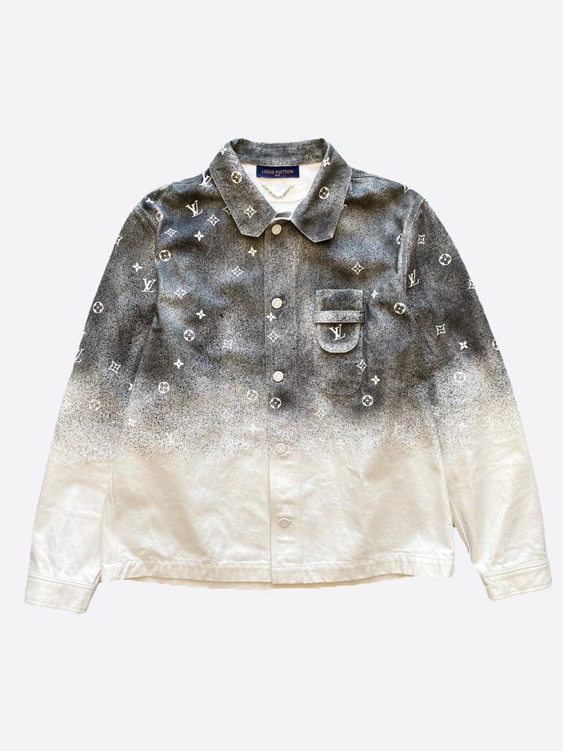 Louis Vuitton Spray Denim Jacket, 男裝, 外套及戶外衣服- Carousell
