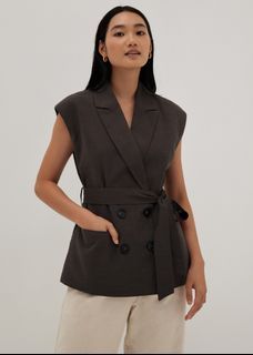 LOVE BONITO Montana Padded Button Down Vest