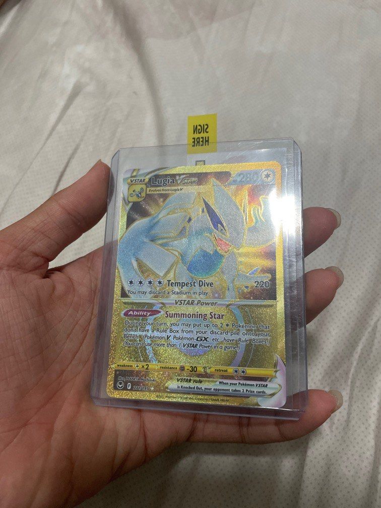 Lugia Vstar Gold, Hobbies & Toys, Toys & Games on Carousell