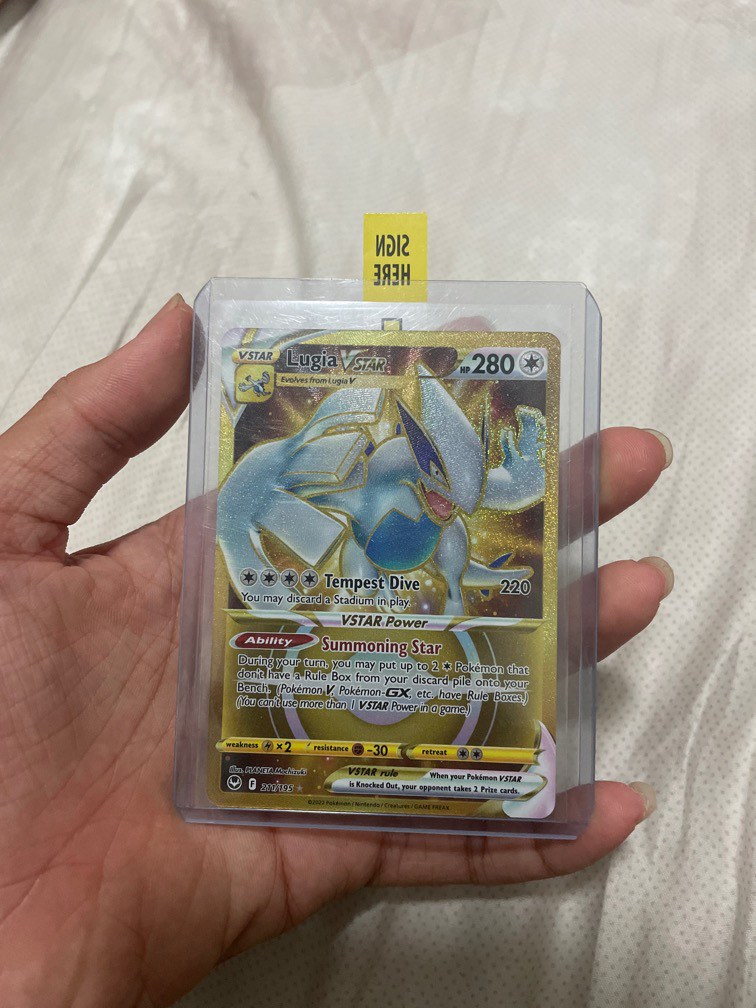 golden lugia pokemon card VSTAR Gold Secret - Silver Tempest favorite character Pokmon TCG Lugia Neo Genesis