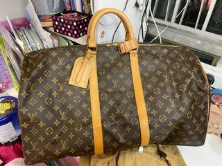 LV x YK Keepall 50 Bag Monogram Taurillon Leather LG - G90