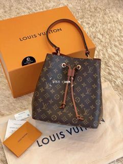 LV Louis Vuitton Classic Old Flower Bucket Bag NEONOE Handbag