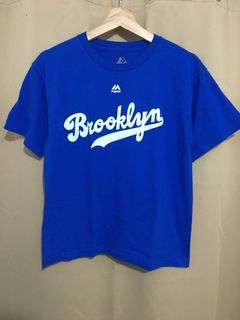 Brooklyn Dodgers Jackie Robinson 42 Majestic Coolbase Mens Jersey Shirt Blue  XXL