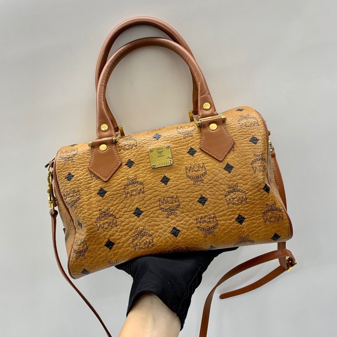 AUTHENTIC MCM Boston Size 23, Luxury, Bags & Wallets on Carousell