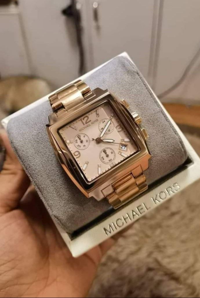 Michael Kors Square Chrono Rosegold