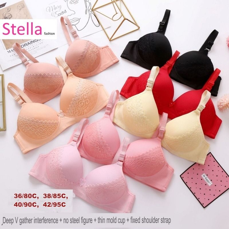 Middle-aged And Elderly underwear Women's Thin Bra Without Steel