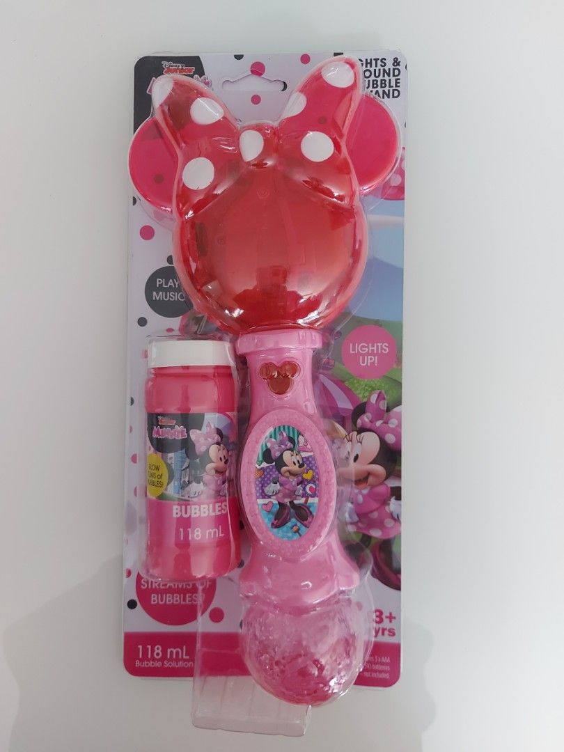 Minnie light and top sound bubble wand