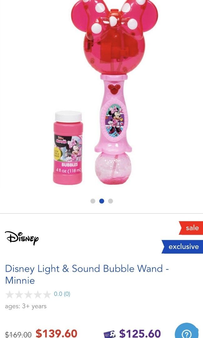 Minnie light and sound bubble wand hotsell
