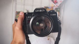 Minolta x300s film camera with accessories