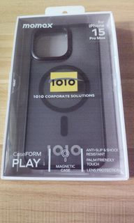 【Momax x 1010】 iPhone 15 pro max 機套 case 保護套黑色 磨沙