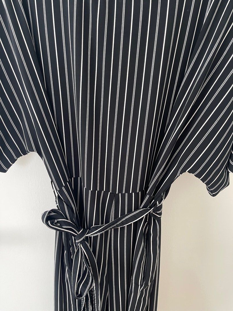 Monki striped jumpsuit