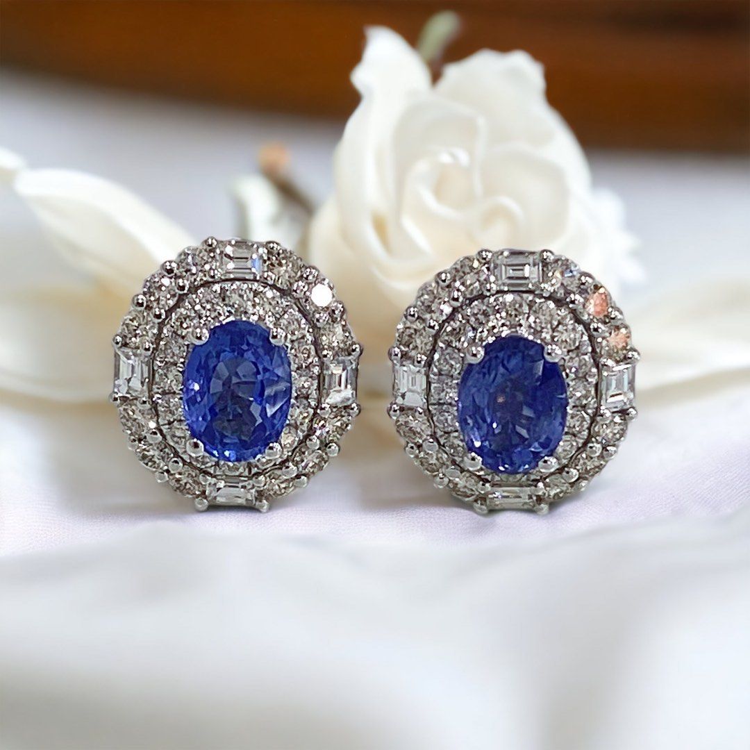 Real sapphire store earrings
