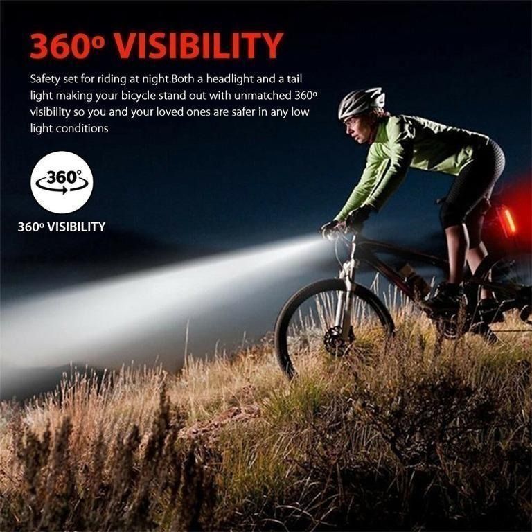 Bright bike best sale light set