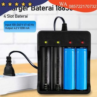 New! Charger Baterai 18650 4 Slot - HD-077D