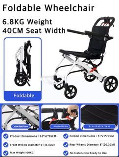 New Lightweight Foldable Wheelchair Pushchair Travelchair