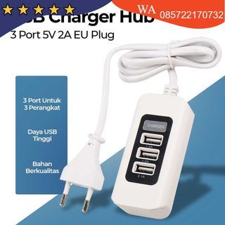 New! USB Charger Hub 3 Port 5V 2A EU plug - C1