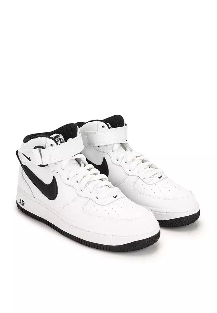 Nike air force discount 1 mid men's black