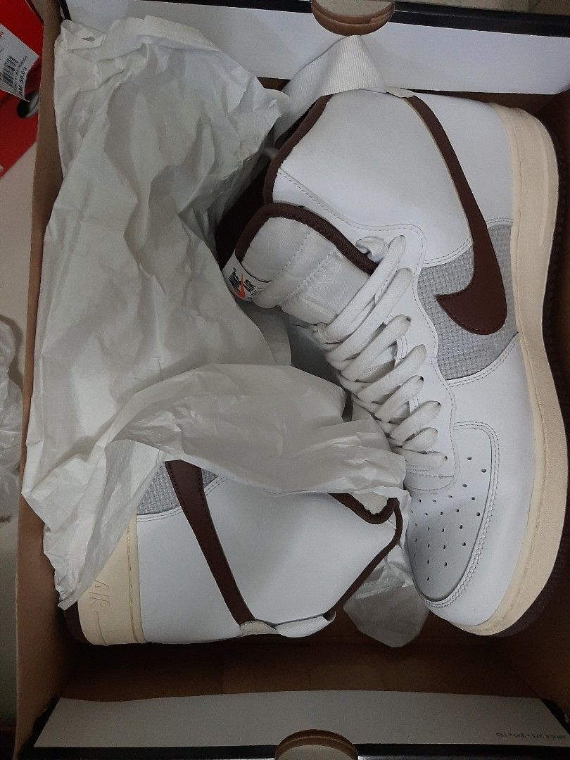 NIKE AIR FORCE 1 HIGH '07 LV8 VINTAGE - WHITE/ LTCHOCOLATE