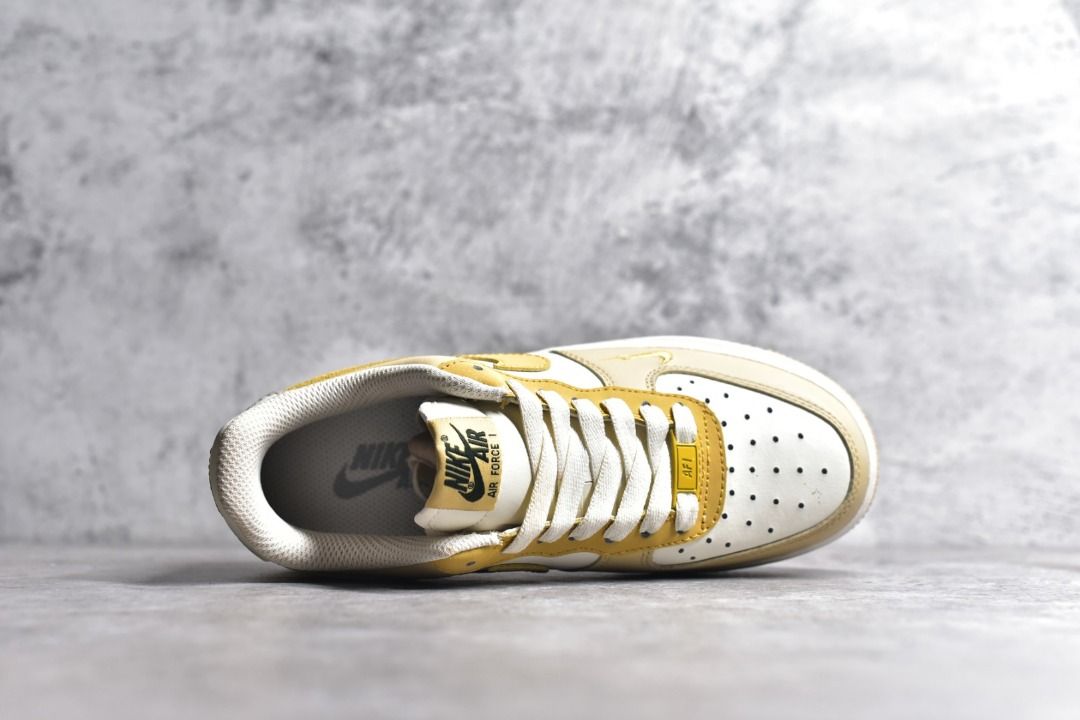 Nike air force one white yellow hotsell
