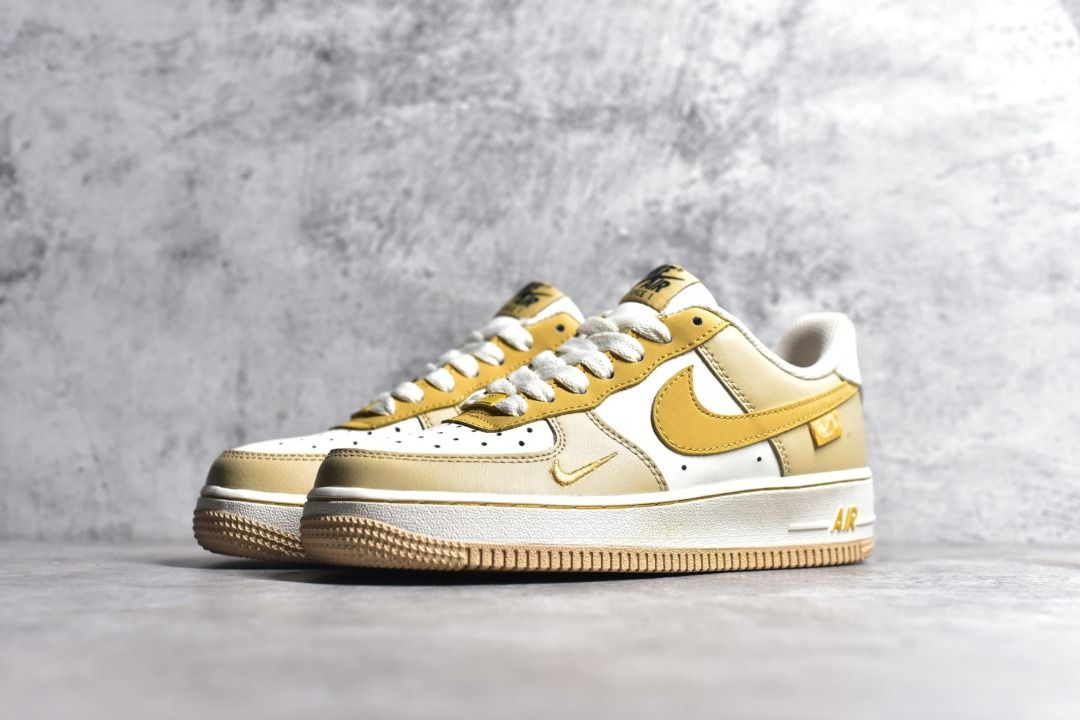 NIKE Air Force 1 low White Yellow shoes Women s Fashion Footwear